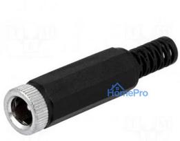 Plug, DC power supply, Male, 5.5 / 2.1 mm, 5.5 mm, 2.1 mm, for cable, straight