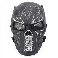 All Terrain Knight Tactical Full-Face Mask, Protective Face Cover for CS Wargame Cycling Halloween Cosplay Outdoor Sports Iron surface