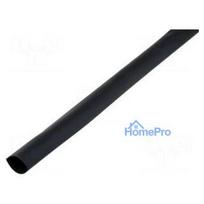 Heat shrink sleeve glued 4: 1 4mm L: 1000mm black polyolefin