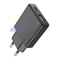 Charger HOCO Slim N38 (1xUSB-C 1xUSB 20W) black