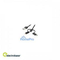 LANBERG 3in1 cable USB-A(M) micro-b M