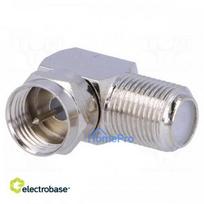 Plug, F socket, F plug, 90° angle
