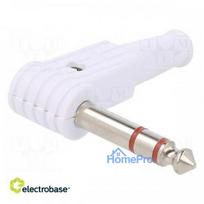 Plug, Jack 6.3 mm, Male, stereo, types:3, angle 90°, for cable