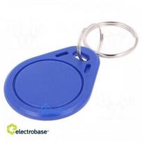 RFID pendant, ISO/IEC14443-3-A, plastic, blue, 13.56 MHz, 1 kb, 4 years