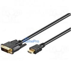 Cable, HDMI 1.4, DVI-D (18+1) male, HDMI male, 5 m, black