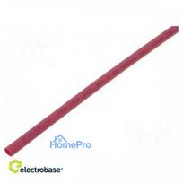 Heat shrink sleeve, adhesive-free, 2:1, 6.4 mm, L: 1 m, red, polyolefin