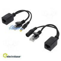 Passive PoE cable set, PoE (PoE), black