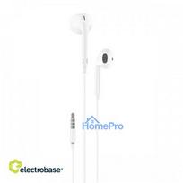 In-ear headphones, wired Foneng T34, mini jack 3.5mm, remote control (white)