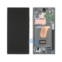 LCD screen Samsung S918 S23 Ultra 5G with touch screen and frame Green original (assembled service pack)