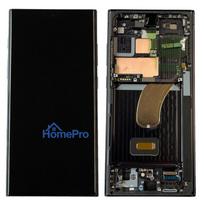LCD screen Samsung S918 S23 Ultra 5G with touch screen and frame Phantom Black original (service pack)