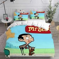 3D Mr. Bean Animated Series Bedding Set Duvet Cover Full Queen King Size Pillowcase Bed Printed Aldult Kid Bedroom Single Twin 70x133cm 2pcs