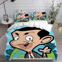 3D Mr. Bean Animated Series Bedding Set Duvet Cover Full Queen King Size Pillowcase Bed Printed Aldult Kid Bedroom Single Twin EU Single 135x200cm