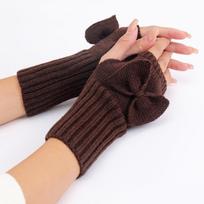 Thick Warm Fingerless  Mittens Elastic Half Finger Gloves Cute Arm Warmers  Youth Student