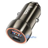 Car charger Hoco Z46A USB-A / Type-C PD20W+QC3.0 gray