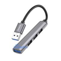 USB hub Hoco HB26 4-in-1 adapter USB-A to 1xUSB3.0 + 3xUSB2.0 gray