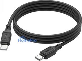 Hoco X90 Cool 60W silicone charging data cable for Type-C to Type-C Black