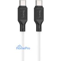 Hoco X90 Cool 60W silicone charging data cable for Type-C to Type-C White