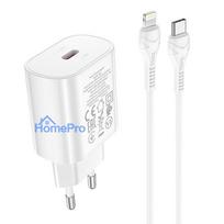 Charger Hoco N22 25W USB-C + USB-C to Lightning cable 1.0m white