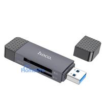 Memory card reader Hoco HB45 USB-C / USB-A 2-in-1 USB2.0 gray