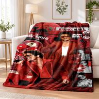 Bruno Mars Flannel Throw Blanket Soft Warm Cozy For Sofa Bed Indoor Home Bedroom Use 100cmx150cm