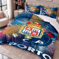 Porto 3Pcs Bedding Set Duvet Cover With Two Pillowcases For Bedroom Home Decoration 135cmx200cm