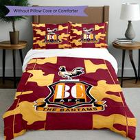 3pcs Duvet Cover Set (1*Duvet Cover + 2*Pillowcase, Without Core), Bradford City AFC Print Bedding Set, Bedroom Decor, All‑Season, Birthday Gift 180cmx210cm
