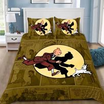 Duvet Cover Pillowcase Bedding Set The Adventures of Tintins Adult Boy Girl Bedroom Decoration Children Gift Single Double Large 70x133cm 2pcs