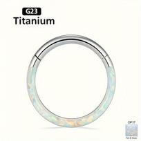 Titano nosies žiedas,, 1,2 mm * 8 mm
