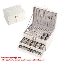 Classic Leather Jewelry Box With Multiple Drawers For Home Storage And Gift Giving balta