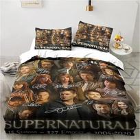 Supernatural Logo Bedding Set Duvet Cover Bed Set Quilt Cover Pillowcase Comforter king Queen Size Boys Adult Bedding Set 70x133cm 2pcs