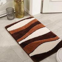 VIKAMA Modern Minimalist Striped Bathroom Rug Entrance Hall Bathroom, Water Absorbing Cooling Foot Mat, Home Decoration 40X60CM (1.3X2FT