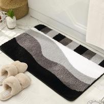 VIKAMA Modern Minimalist Striped Bathroom Rug Entrance Hall Bathroom, Water Absorbing Cooling Foot Mat, Home Decoration 80X120CM