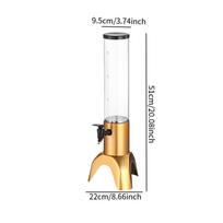 Beer Keg Dispenser Countertop Tea Water for Pub BBQ Party Supplies 1.5L black