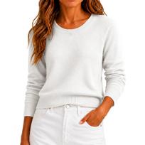 Women's Casual Color Raglan Long Sleeve Neck Pullover Knit Top XXL white