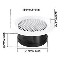 Ceiling Vent Grille Circular HVAC Diffuser Adjustable Air Outlet Grille  Ceiling Installation 2