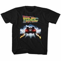 Back To The Future Tail Lights Black Kids T-Shirt Youth Toddler L gray