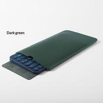 Ultra-Thin Super Slim Pad Keyboard Sleeve Pouch Cover,Pu Leather Bag Case Only For Magic Keyboard 2Nd 3Rd  K380 Green gray