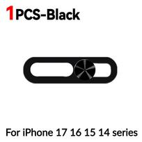 2-1Pcs Ultra-Thin Phone Lens Cover Webcam Privacy Covers Camera Slide Protector Shield for IPhone 17 Air 16 15 14 Pro Max/Plus 4 B-Black -1pc gray