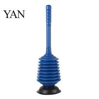 Toilet Clog Removal Tool Plunger High Pressure Thrust Strong Suction Cup Multi-layers Long Remover Handle Manual Bathroom Dredger Home Supplies mėlyna