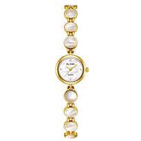 New BS Bee Sister WatchesAlloy Natural Mother-of-Pearl Dial Elegant Versatile Waterproof Quartz Watch for Women beige