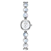 New BS Bee Sister WatchesAlloy Natural Mother-of-Pearl Dial Elegant Versatile Waterproof Quartz Watch for Women white