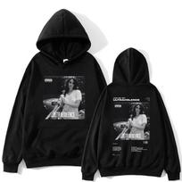 Singer Lana Del Rey Hoodies Ultraviolence Music Ablum Print Hoody Men Women Hip Hop Retro Long Sleeve hoodie Streetwear Pullover L black