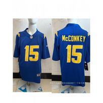 Los Angeles Chargers 15 McConkey Embroidered Football Jersey Men Women L gray