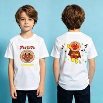 Cute Anpanman Big Face Graphic Printed TShirt Kids Boys and Girls Cotton Short Sleeve Soreike Anpanman Fan Casual Children Tee 150 beige