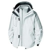 3-in-1 vandeniui ir vėjui atsparus žygio striukė su nuimamu vilnos pamušalu Vyrams Moterims Žiemai Lauke Alpinizmas 3XL 160-175cm