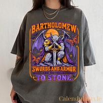 Bartholomew Gargoyle Rachel Gillig Tee, The Knight And The Moth, Inspirational Gargoyle T-Shirt, Moon and Moth Reader Top, Book Lover Gift 4XL black
