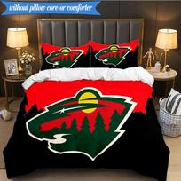 3PCS Minnesota Bedding Set Duvet Cover Closure Includes 1 Duvet Cover & 2 Pillowcases for All Seasons Bedroom Decor Christmas Fan gifts 135cmx200cm