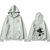 Singer Joji Ballads Album Graphic Zipper Hoodie Men Women Fashion Pop Music Zip Up Jacket Man Casual Oversized Zip Up Sweatshirt M white