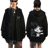 Singer Joji Ballads Album Graphic Zipper Hoodie Men Women Fashion Pop Music Zip Up Jacket Man Casual Oversized Zip Up Sweatshirt M black