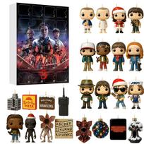 Stranger Things Christmas Advent Calendar Blind Box, 24 Days Countdown Acrylic Ornament Set, Xmas Tree Hanging Decorations Acrylic flat style pendant